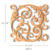 Filigree Scrolling Acanthus LR Pair, 15 3/4"w x 15 3/4"h x 5/8"d, SPECIAL ORDER Onlays White River Hardwoods
