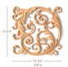Filigree Scrolling Acanthus LR Pair, 15 3/4"w x 15 3/4"h x 5/8"d, SPECIAL ORDER Onlays White River Hardwoods