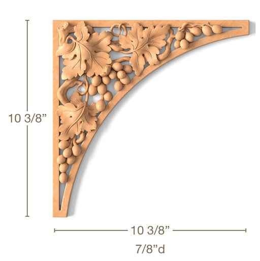 Vineyard Panel, 10 3/8"w x 10 3/8"h x 7/8"d, SPECIAL ORDER (3-6 Weeks) Carved Onlays White River Hardwoods   