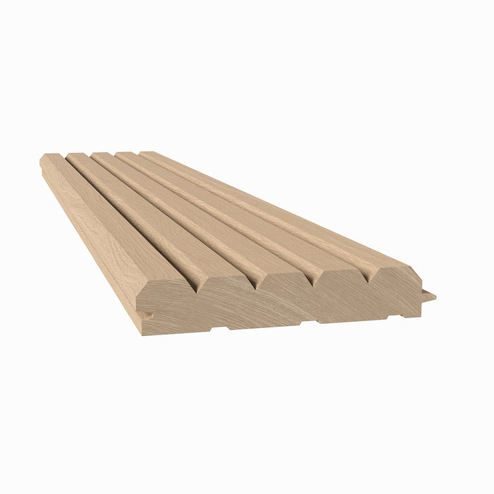 3/4" Bevel Solid Wood Tongue and Grove Tambour Panel, 11/16" thick x 3 15/16"width x 112"long Solid Wood Panels White River Hardwoods