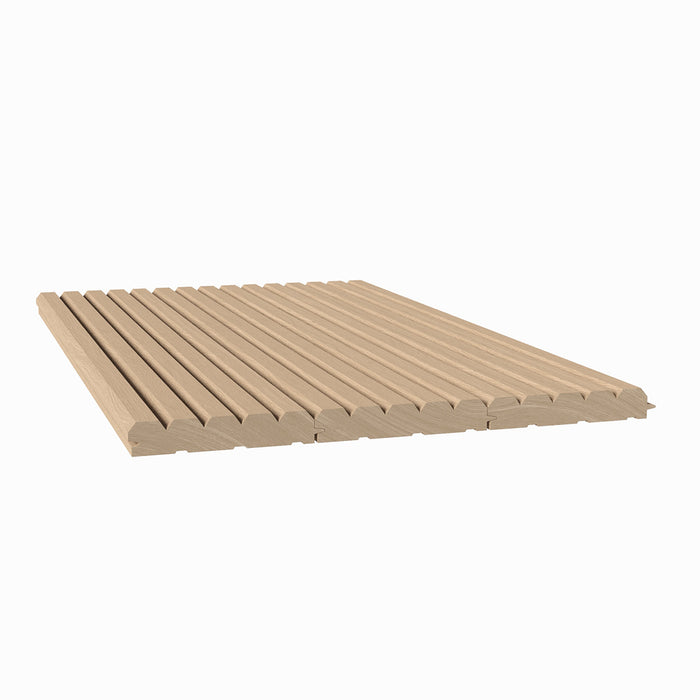3/4" Bevel Solid Wood Tongue and Grove Tambour Panel, 11/16" thick x 3 15/16"width x 112"long Solid Wood Panels White River Hardwoods