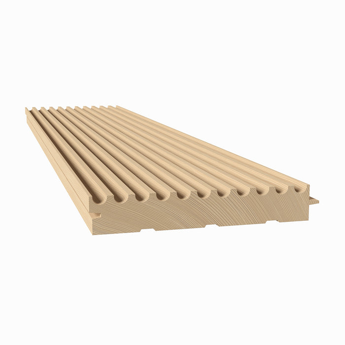 1/4" Cove Cut Solid Wood Tongue and Grove Tambour Panel, 11/16" thick x 4 5/16"width x 112"long Solid Wood Panels White River Hardwoods