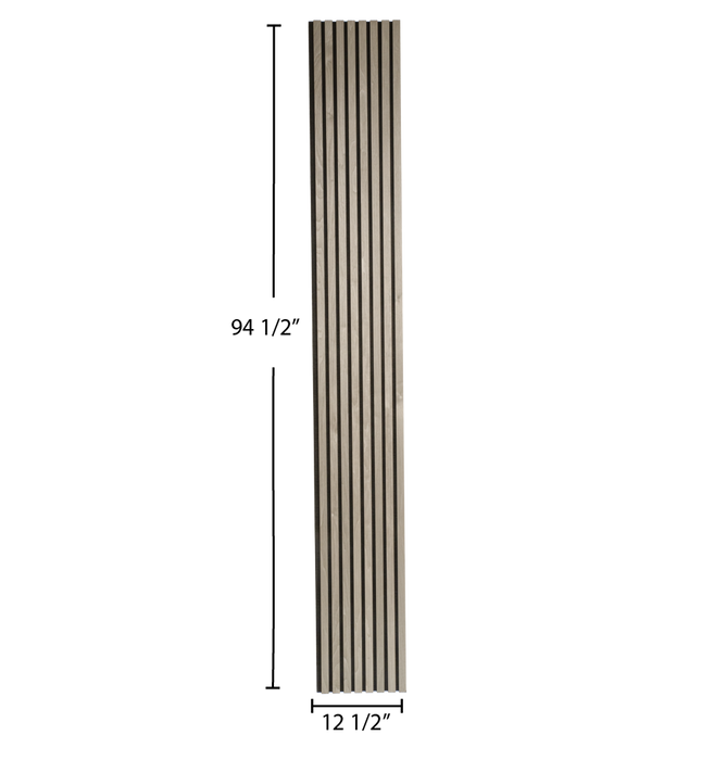 Silver Gray Oak Acoustic Panel, Veneer 1" Wide Slats - Harmony Series - Sold 2 Panels Per Carton Acoustic Slat Panel White River Hardwoods   