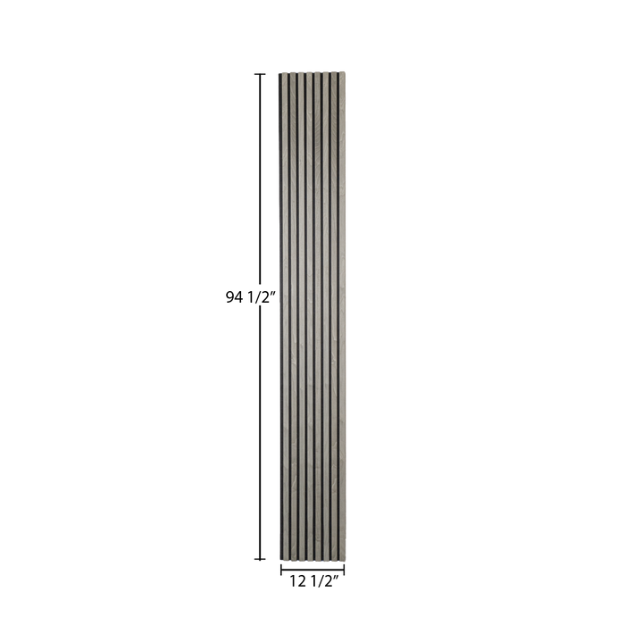 Silver Gray Oak Acoustic Panel, Varnished 1" Wide Slats - Harmony Series - Sold 2 Panels Per Carton Acoustic Slat Panel White River Hardwoods   