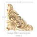 Acanthus Corner, 5 1/4" x 5 1/4" x 13/16", Set of 4, Resin, Ships: In 8 -12 Business Days Carved Resin Onlays White River Hardwoods   