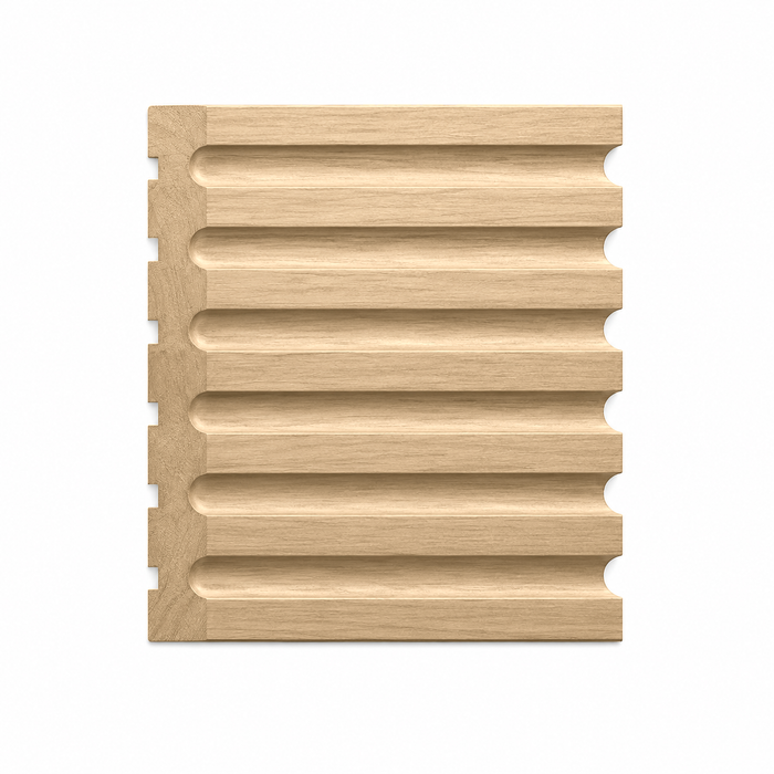 Fluted Casing, 6 1/2''w x 3/4''d Casings, Headers & Caps White River Hardwoods Poplar