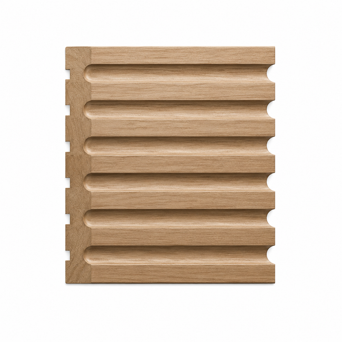 Fluted Casing, 6 1/2''w x 3/4''d Casings, Headers & Caps White River Hardwoods Poplar