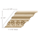 Acanthus Leaf, 1 1/16"w X 8"d Cornice Mouldings White River Hardwoods Poplar