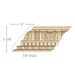Large Acanthus with Dentil (Repeats 7 1/2), 7 1/2''w x 7/8''d Cornice Mouldings White River Hardwoods Poplar