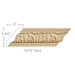 Medium Acanthus Leaf (Repeats 4 3/4), 4 3/4''w x 15/16''d Cornice Mouldings White River Hardwoods Poplar