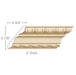 Egg and Dart with Running Leaf, 7 1/2''w x 1''d Cornice Mouldings White River Hardwoods Poplar