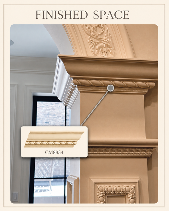 Large Rope, 4''w x 3/4''d Cornice Mouldings White River Hardwoods