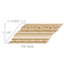 Petite Acanthus with Egg and Dart, 7''w x 7/8''d Cornice Mouldings White River Hardwoods Poplar