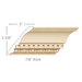 Egg and Dart with Dentil, 7 1/2''w x 7/8''d Cornice Mouldings White River Hardwoods Poplar