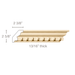 Small Dentil Crown (Dentil is overlay), 3 1/2''w x 13/16''d Cornice Mouldings White River Hardwoods Poplar