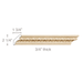 Lamb's Tongue (Repeats 1 3/8), 2 3/4''w x 3/4''d Cornice Mouldings White River Hardwoods Poplar