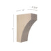 Contemporary Extra Small Bar Bracket Corbel, 4 3/4"w x 6''h x 4"d Carved Corbels White River Hardwoods