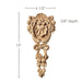 Shell & Floral Drop, Lindenwood 4 1/2"w x 10"h x 5/8"d Carved Onlays White River Hardwoods