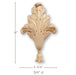 Acanthus Plume, Pair, Cherry, 4 3/4"w x 8"h x 3/4"d Carved Onlays White River Hardwoods