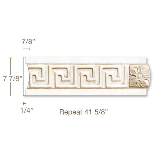 X-Large Greek Key, Resin, 7/8" X 7-7/8" Resin Friezes White River Hardwoods