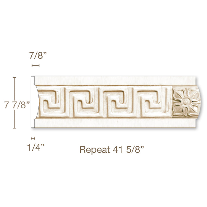 X-Large Greek Key, Resin, 7/8" X 7-7/8" Resin Friezes White River Hardwoods