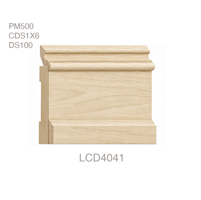 LCD - PM500, CDS1x6, DS100, 7 3/4"h x 1 1/4"d LCD Base Mouldings White River Hardwoods Poplar