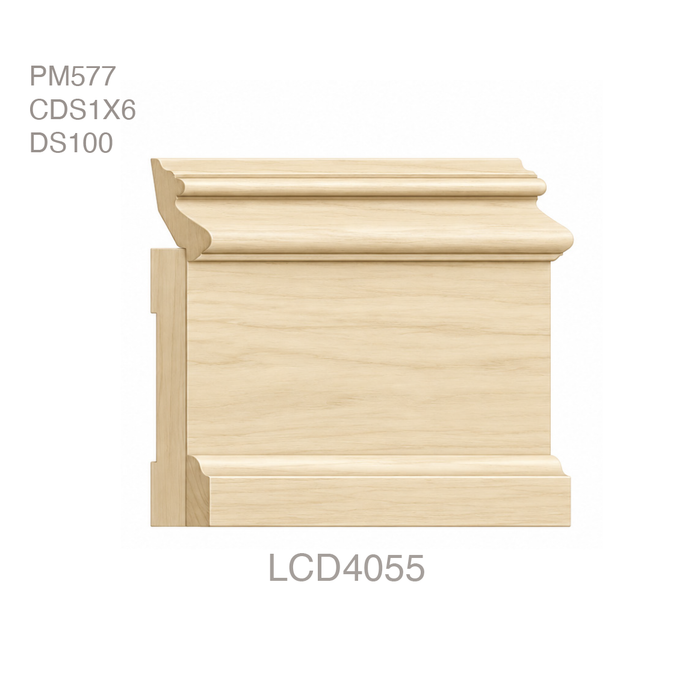 LCD - PM577, CDS1x6, DS100, 8"h x 1 1/4"d LCD Base Mouldings White River Hardwoods Poplar