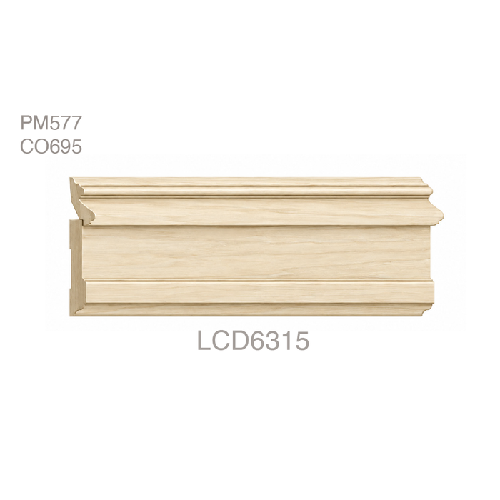 LCD - PM577, CO695, 6 1/2"w x 1 1/4"d LCD Chairrails White River Hardwoods Poplar