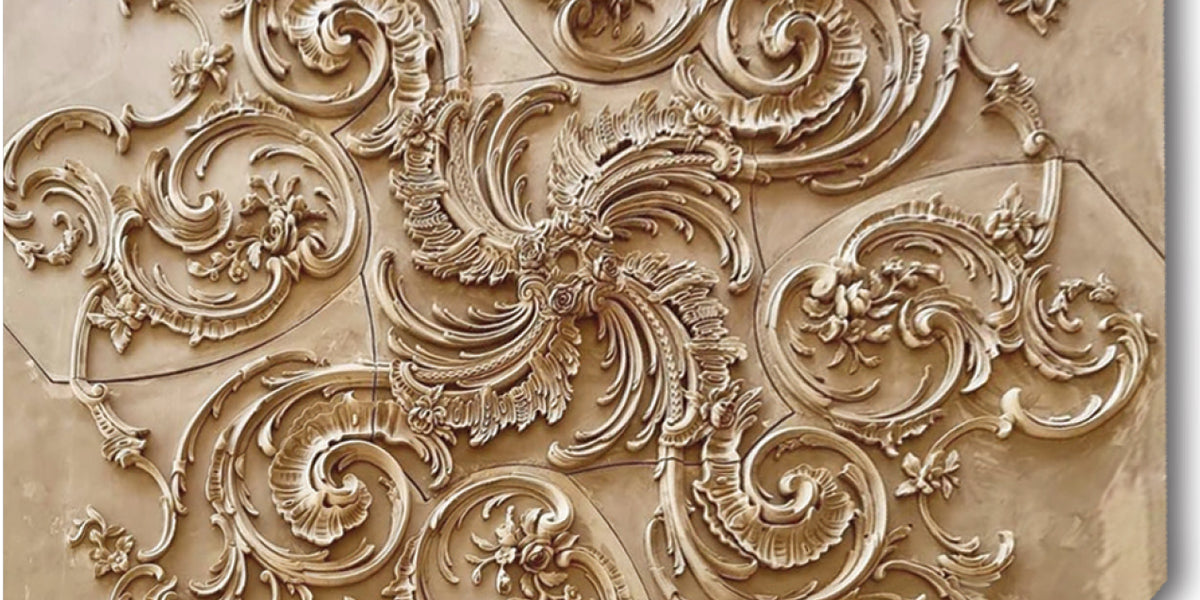 Rinceau Scrolls and Floral M... | Plaster Medallion | WR — White River ...