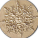 Fret and Flowers Medallion, 79'' dia x 2 3/4''d, 5 pieces, 3'' center hole, Plaster Plaster Medallions White River Hardwoods   