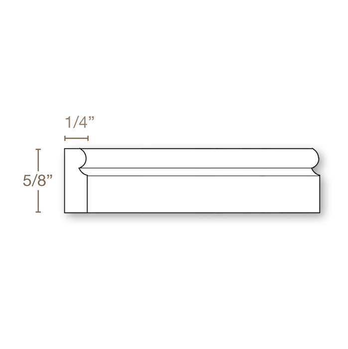 Panel Mould, Resin, 1/4 X 5/8 Panel Mouldings White River Hardwoods