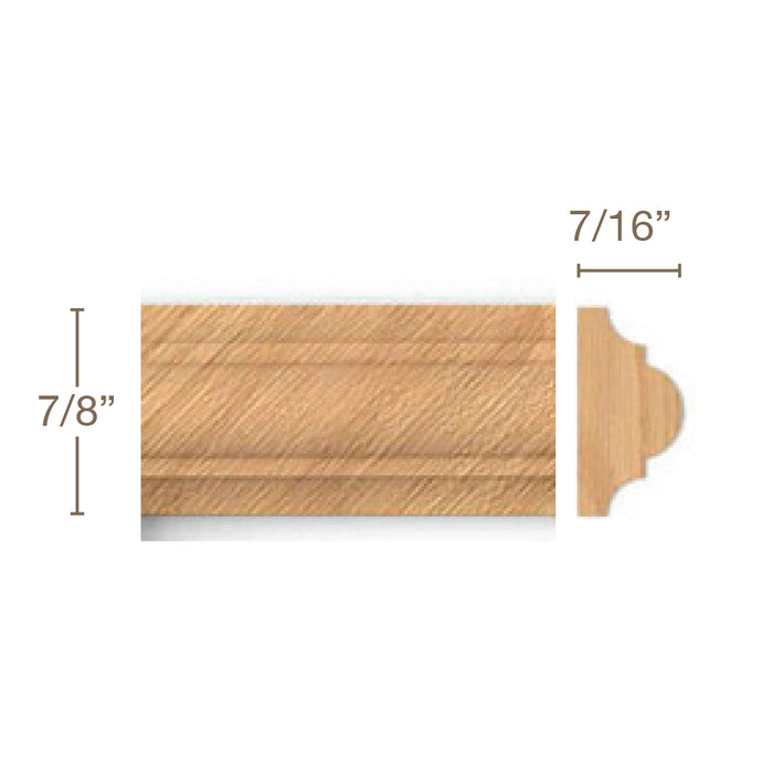 Panel Mould, 7/16" X 7/8", Sold Per Linear Foot Panel Moulding White River Hardwoods 7/16" X 7/8" Beech