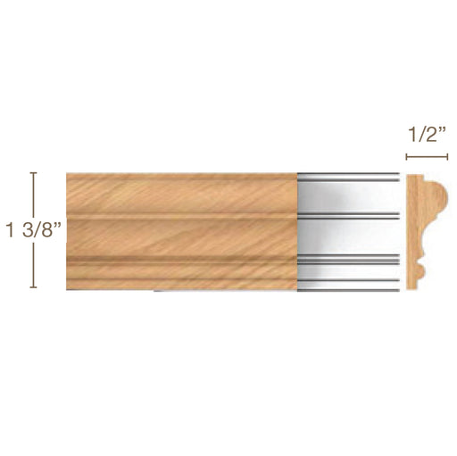 Panel Mould, Beech, 1/2 X 1 3/8 Panel Moulding White River Hardwoods
