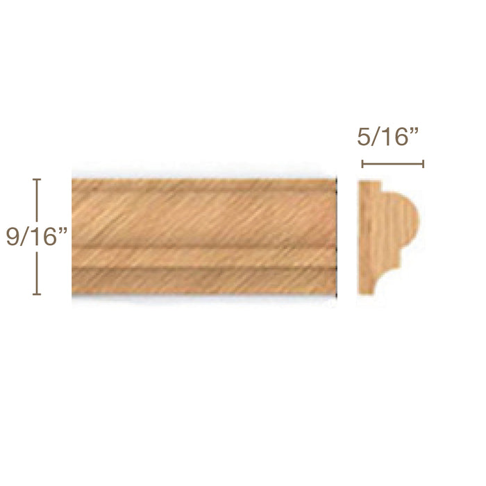Panel Mould, 5/16" x 9/16", Sold Per Linear Foot Panel Moulding White River Hardwoods Beech
