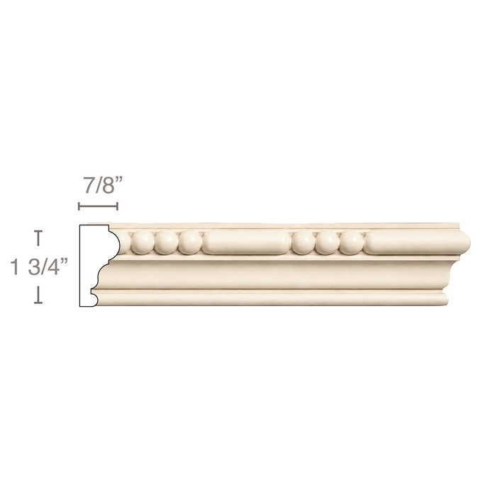 Large Bead and Barrel (Repeats 5), 1 3/4''w x 7/8''d Panel Mouldings White River Hardwoods Poplar