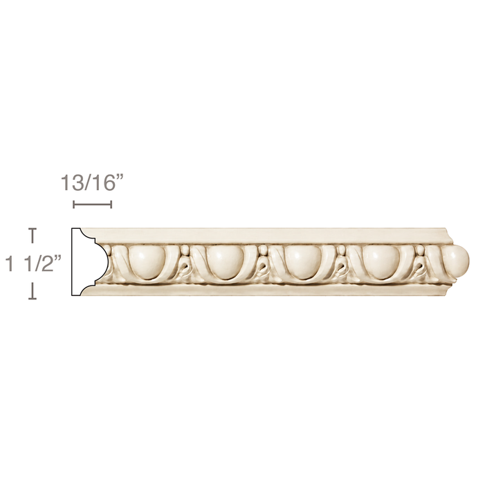 Egg & Dart, 1 1/2"w x 13/16"d Panel Mouldings White River Hardwoods Poplar
