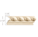 Large Rope with Pearls, 2 1/2''w x 1 1/4''d Panel Mouldings White River Hardwoods Poplar