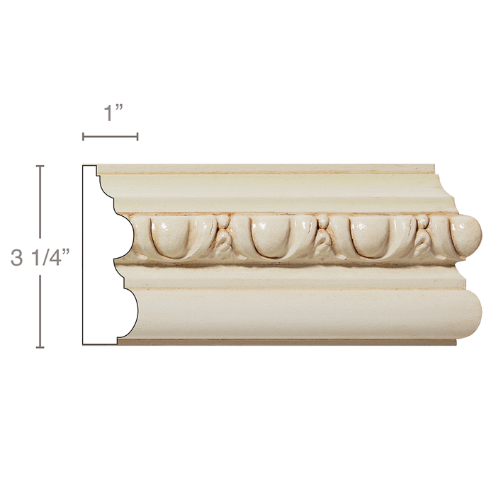 Egg & Dart, 3 1/4"w x 1"d Panel Mouldings White River Hardwoods Poplar
