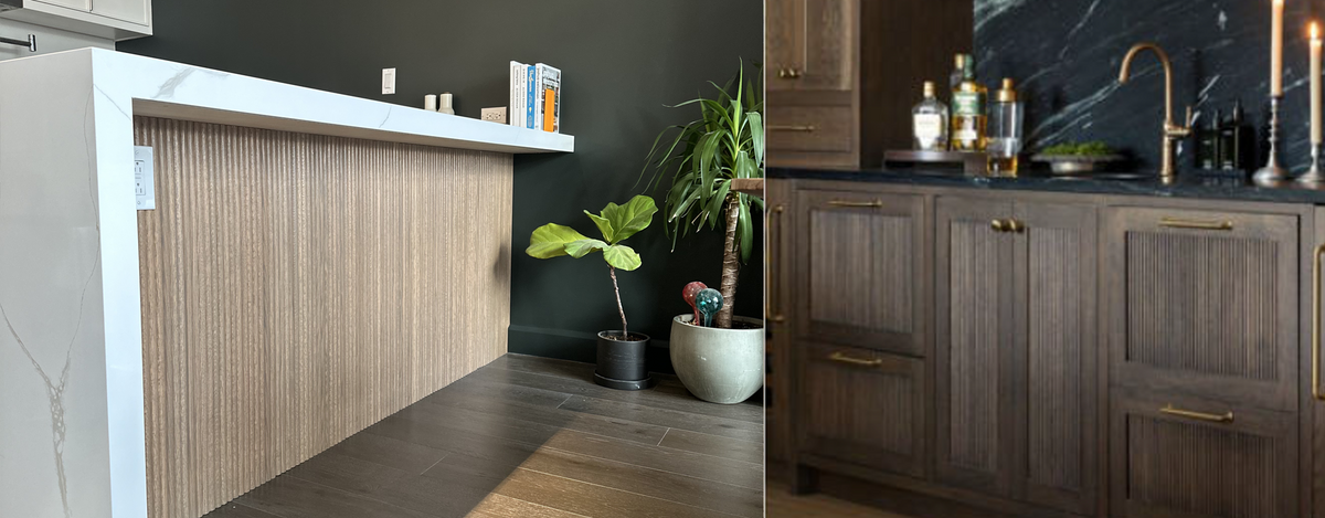 Architectural great room featuring White River tambour panels and millwork