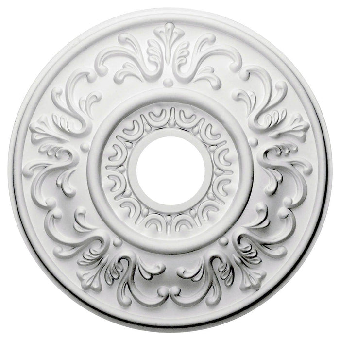 Ceiling Medallion (Fits Canopies up to 3 1/2"), 18"OD x 3 1/2"ID x 1"P Medallions - Urethane White River Hardwoods   