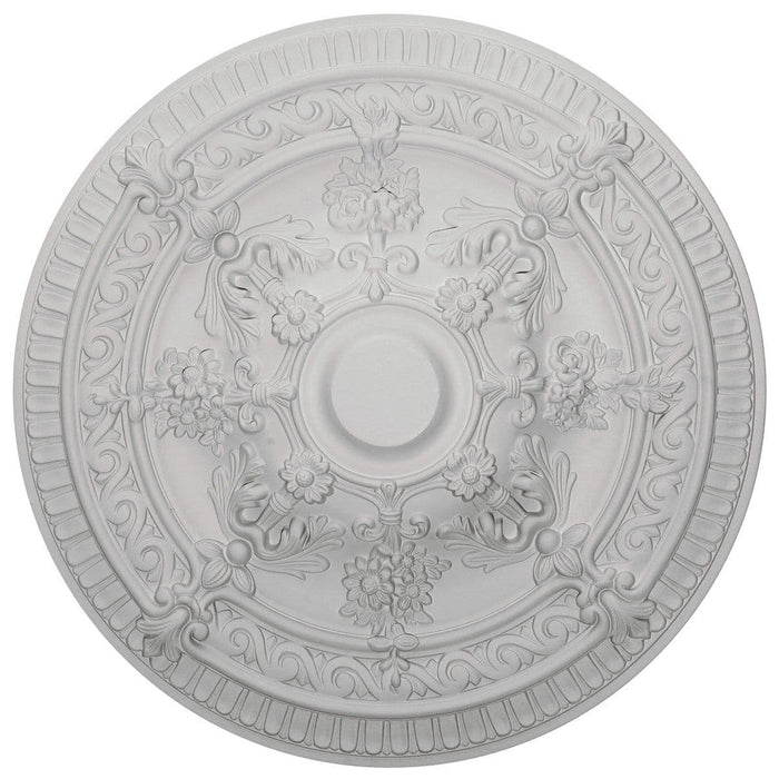 Ceiling Medallion (Fits Canopies up to 6"), 26"OD x 3"P Medallions - Urethane White River Hardwoods   