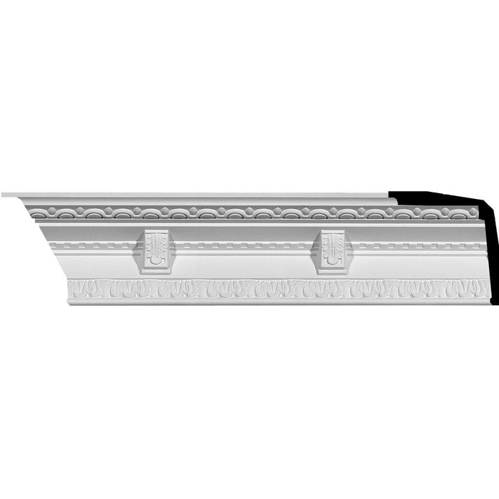 Granada Traditional Crown Moulding, 3 3/4"H x 3 1/2"P x 5 1/8"F x 94 1/2"L Crown Moulding White River Hardwoods   