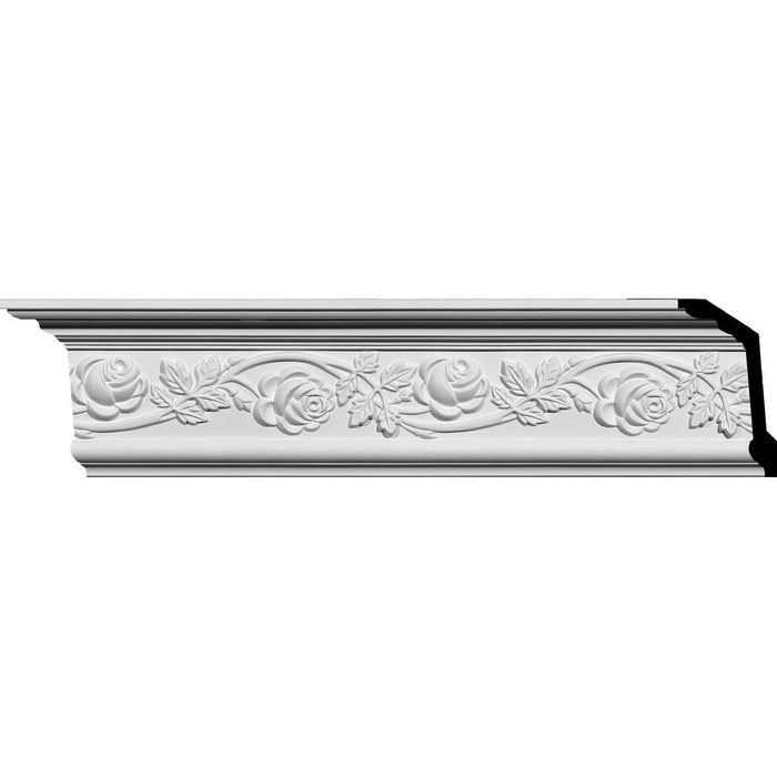 Rose Crown Moulding, 5 1/2"H x 3 3/4"P x 6 3/4"F x 94 1/2"L Crown Moulding White River Hardwoods   