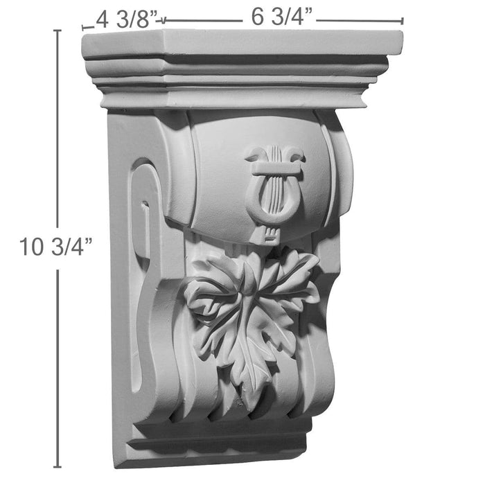 Leaf Corbel, 6 3/4"W x 4 3/8"D x 10 3/4"H Corbels White River Hardwoods   