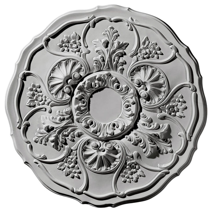 Ceiling Medallion (Fits Canopies up to 4"), 22 1/2"OD x 1 1/2"P Medallions - Urethane White River Hardwoods   