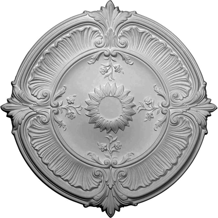 Acanthus Leaf Ceiling Medallion (Fits Canopies up to 3 1/4"), 30 1/8"OD x 1 1/2"P Medallions - Urethane White River Hardwoods   