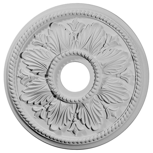 Ceiling Medallion (Fits Canopies up to 5 1/8"), 18 1/8"OD x 3 1/2"ID x 2 3/4"P Medallions - Urethane White River Hardwoods   