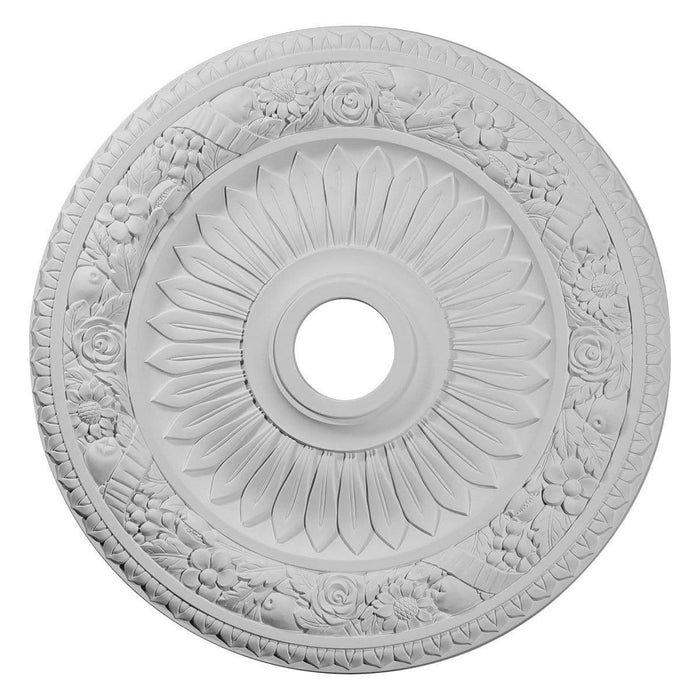 Ceiling Medallion (Fits Canopies up to 3 5/8"), 23 5/8"OD x 3 5/8"ID x 1 1/8"P Medallions - Urethane White River Hardwoods   