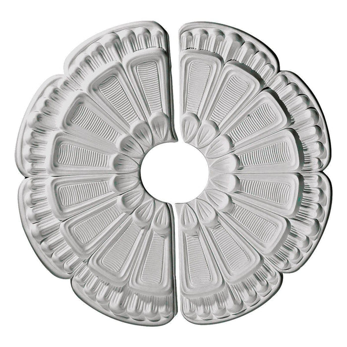 Ceiling Medallion, Two Piece (Fits Canopies up to 3 5/8")18 1/2"OD x 3 5/8"ID x 7/8"P