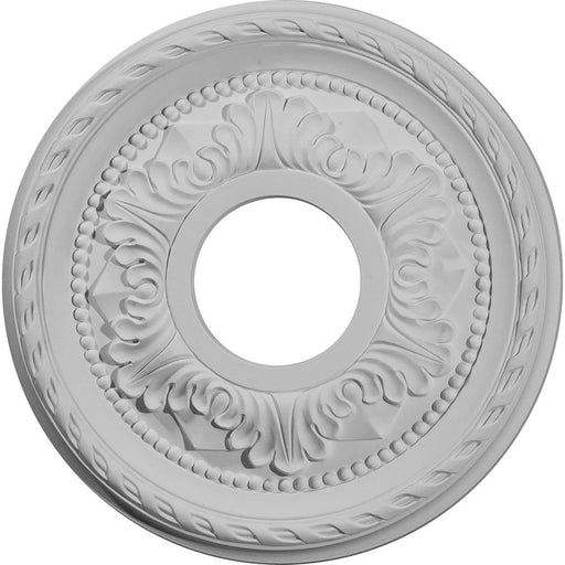 Ceiling Medallion (Fits Canopies up to 4 7/8"), 12 1/8"OD x 3 1/2"ID x 1"P Medallions - Urethane White River Hardwoods   